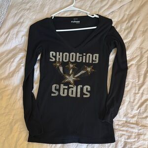 Black Shooting Stars Women's Top